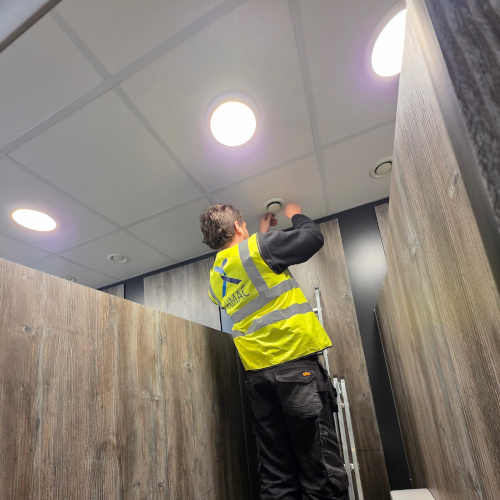Engineer working in high visibility clothing